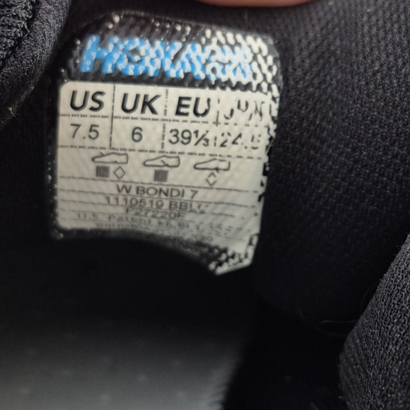 Hoka One One Bondi 7 Running Shoes - Size 7.5 - Picture 14 of 16